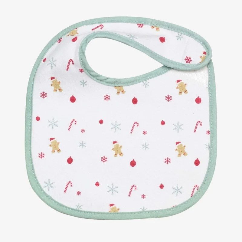 Lot de 2 bavoirs naissance - Pain d'épice Noël