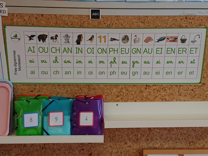 Frise digrammes murale Montessori