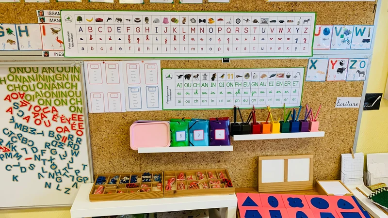 Frise alphabet murale Montessori (2 couleurs disponibles)