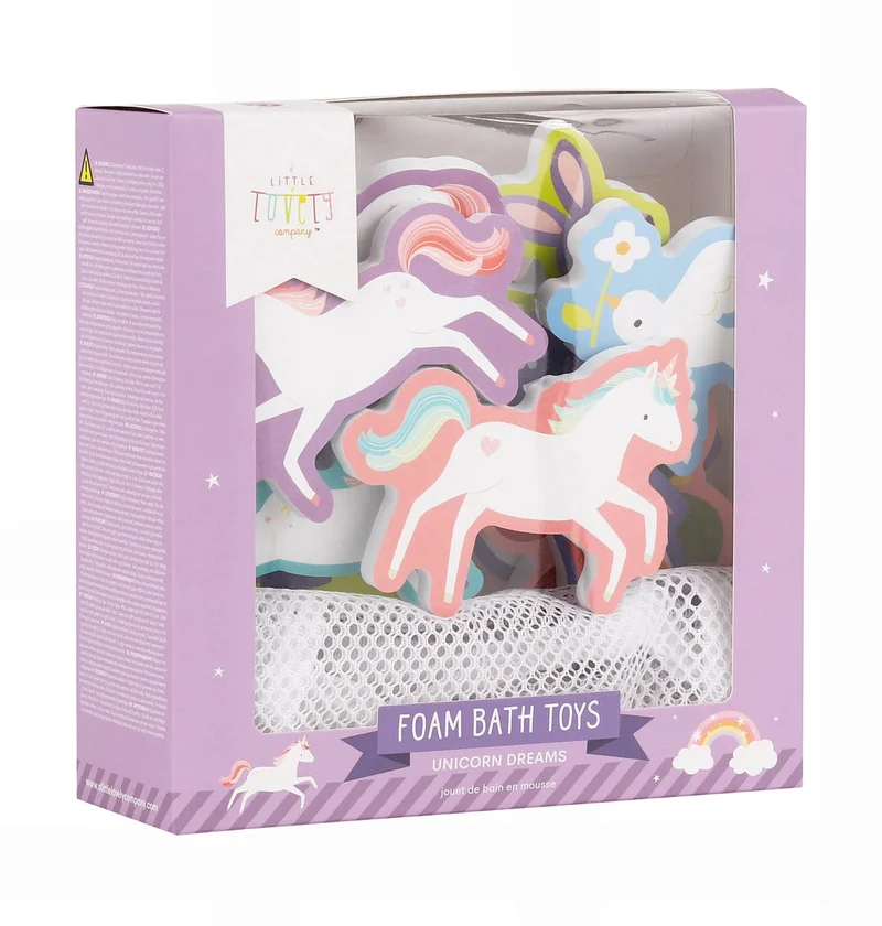 Jouets de bain en mousse – Rêves de Licorne – 14 pièces