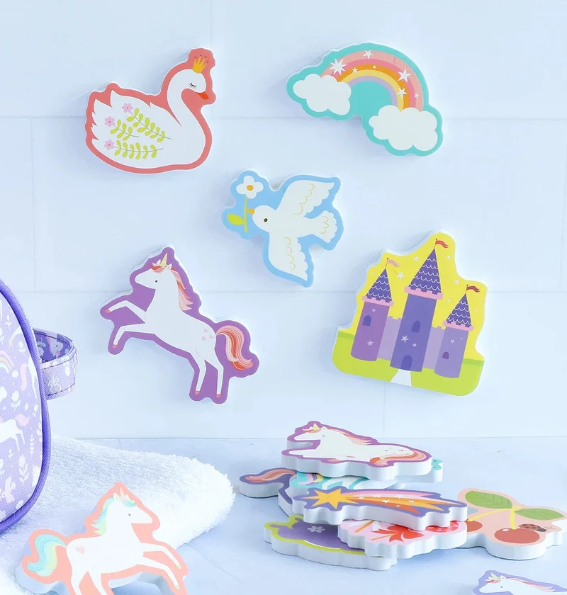 Jouets de bain en mousse – Rêves de Licorne – 14 pièces