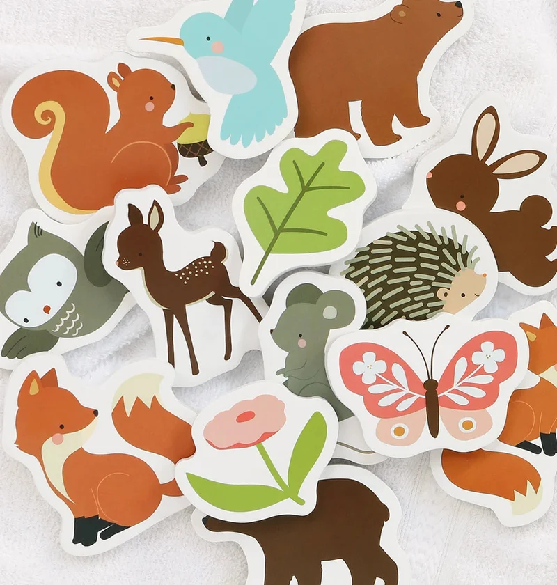 Jouets de bain en mousse – Amis de la forêt – 14 pièces