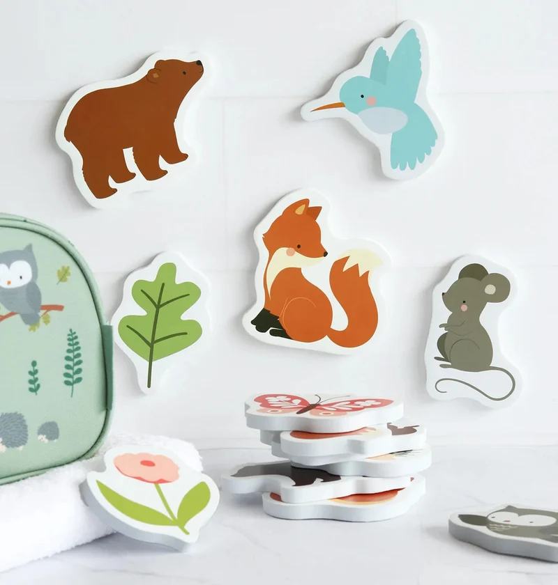 Jouets de bain en mousse – Amis de la forêt – 14 pièces