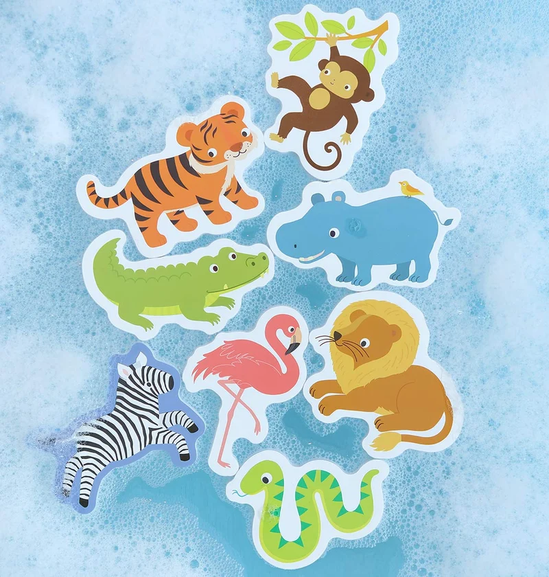 Jouets de bain en mousse – Safari – 14 pièces