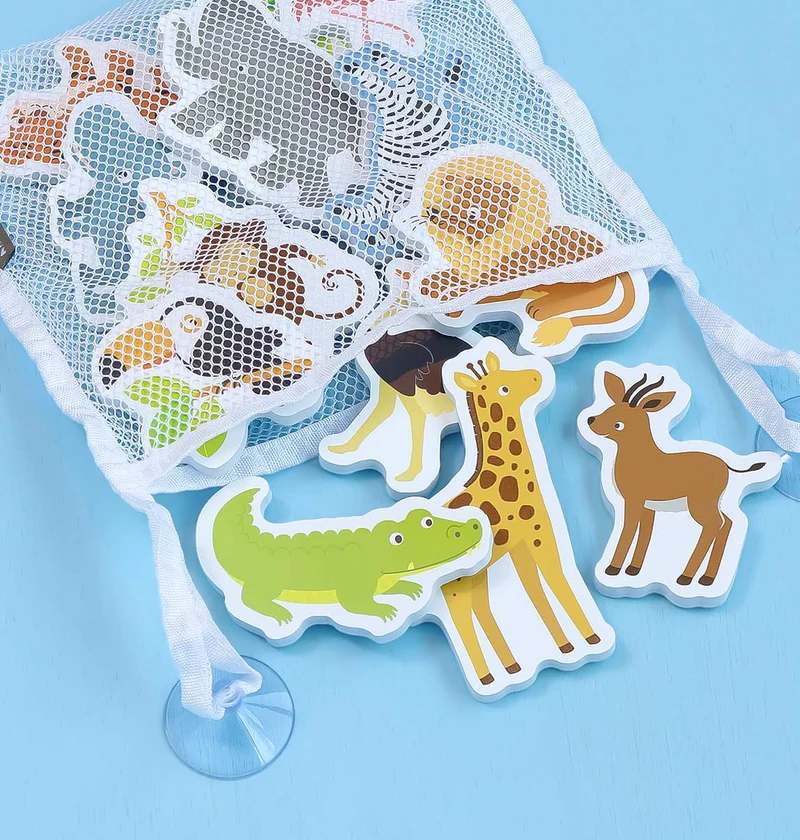 Jouets de bain en mousse – Safari – 14 pièces