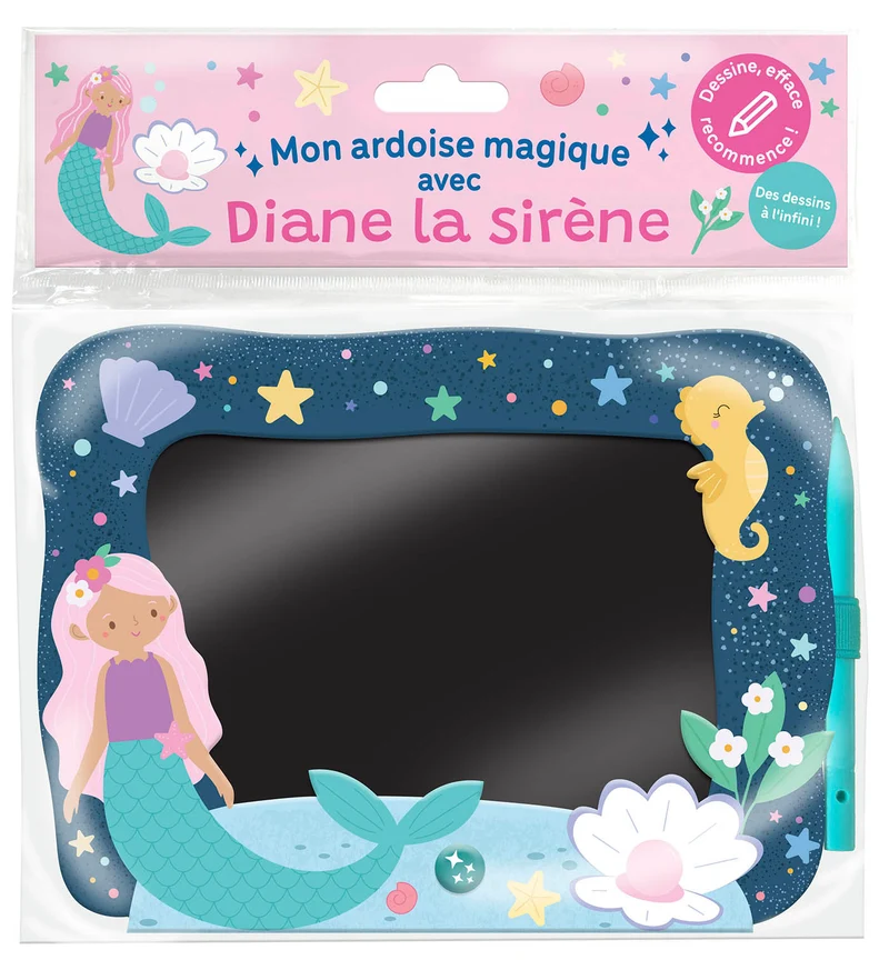 Mon ardoise magique avec Diane la Sirène – Dessine, efface, recommence !