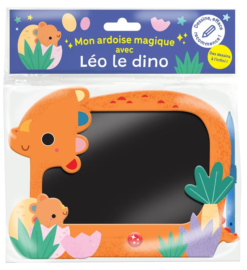 Mon ardoise magique avec Léo le Dino – Dessine, efface, recommence !