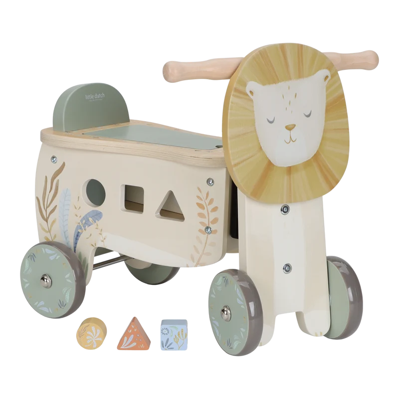 Porteur Lion Safari Friends – porteur en bois enfant