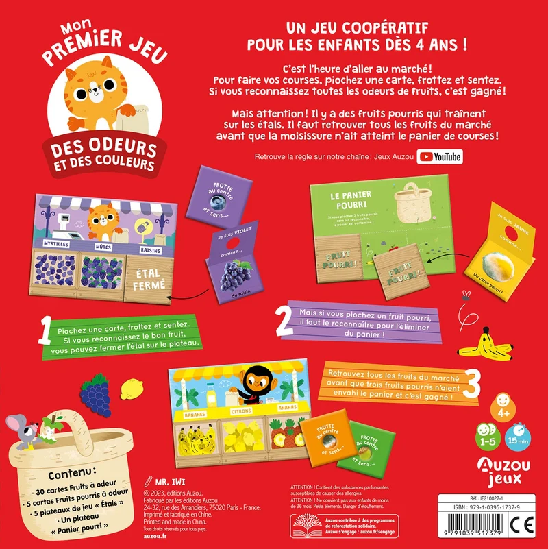 Mon premier jeu des odeurs et des couleurs – Jeu sensoriel dès 3 ans