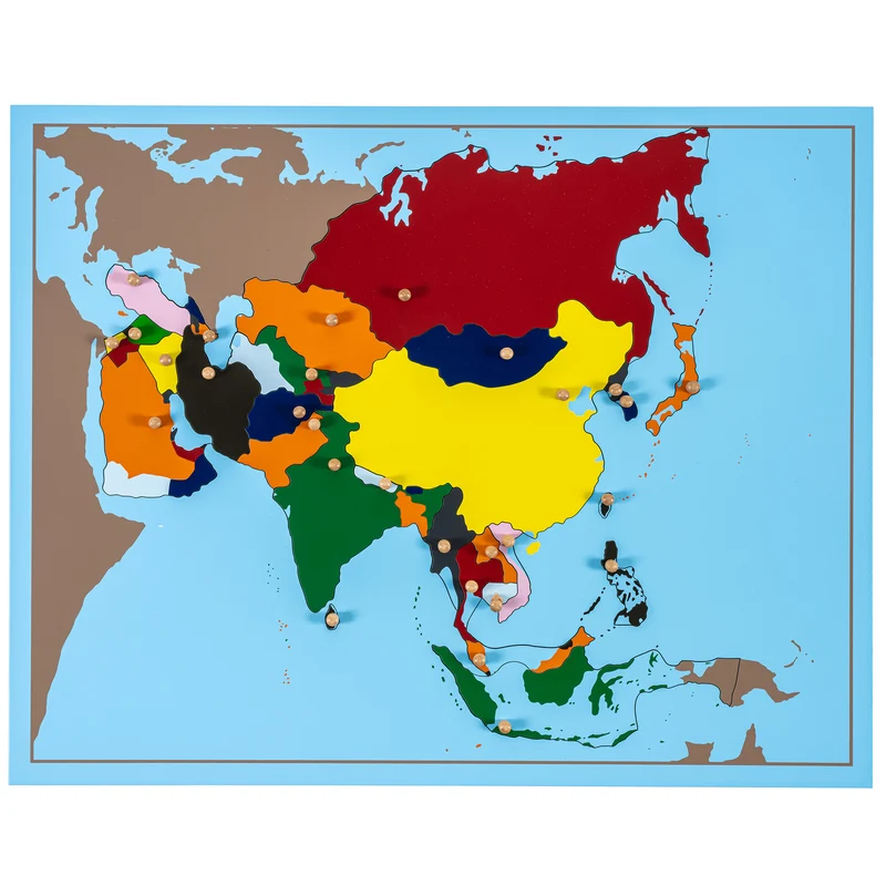 Carte puzzle de l'Asie
