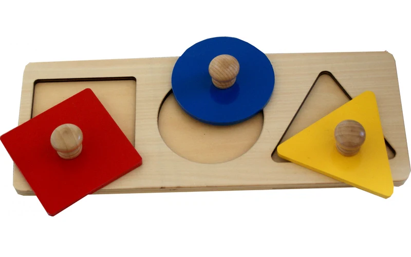 Trio puzzle formes géométriques à encastrer Montessori