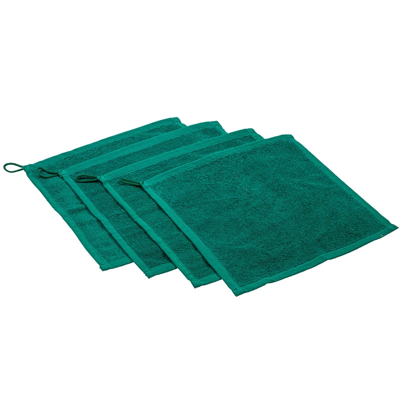 Boite de 4 grandes serviettes vertes