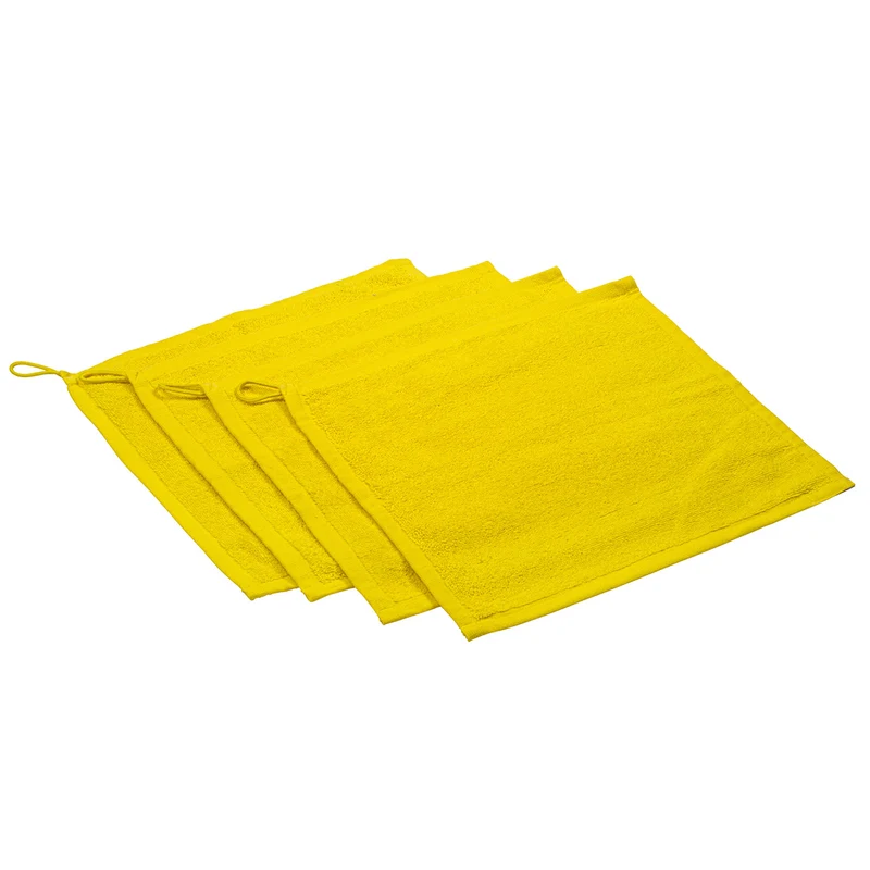Boite de 4 grandes serviettes jaunes
