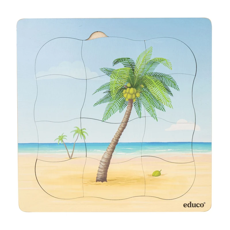 Puzzles évolutifs à la plage - coffret 5 puzzles