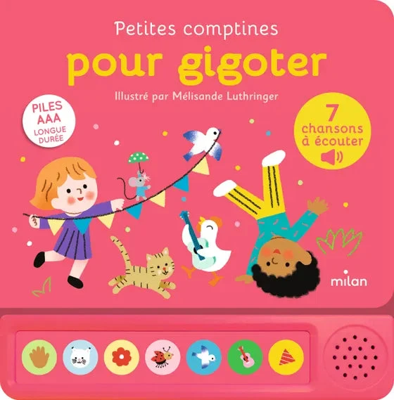 Livre sonore « Petites comptines pour gigoter » – Dès 1 an