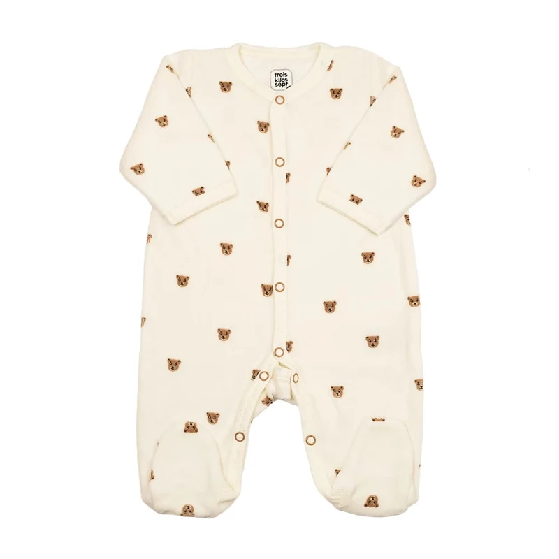 Kit naissance 6 pièces « Ours Moka » – Première tenue bébé – 1 mois
