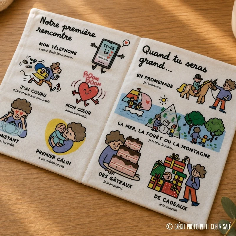 La Gazette des Bébés « Une Mamie pour la Vie » – Livre d’éveil en tissu