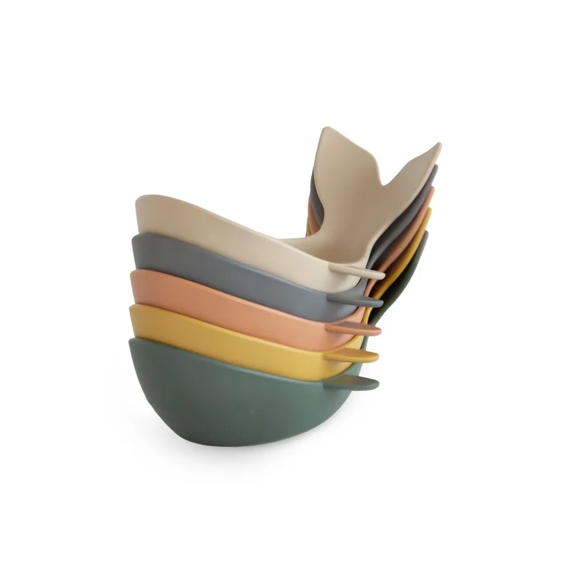 Whale Bath Stackers Mushie – 5 baleines pour le bain – Dès 10 mois - rétro