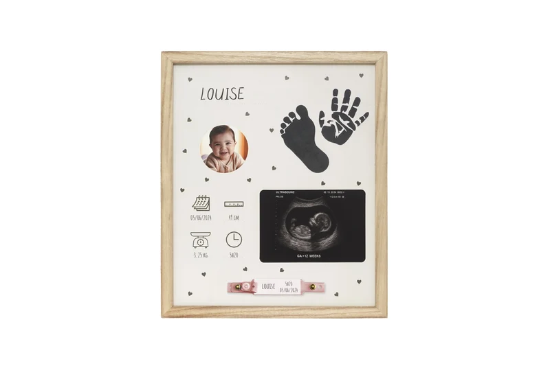 Cadre maternité – Souvenirs de naissance & empreintes de bébé