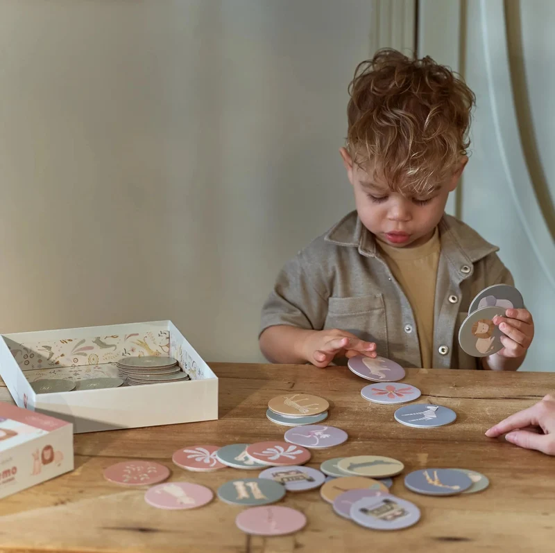 Jeu de mémo en carton – Safari Friends – Dès 18 mois