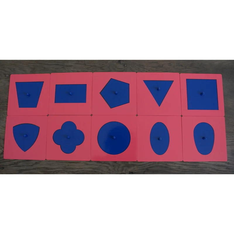 Lot de 10 Formes à Dessin Métalliques Montessori