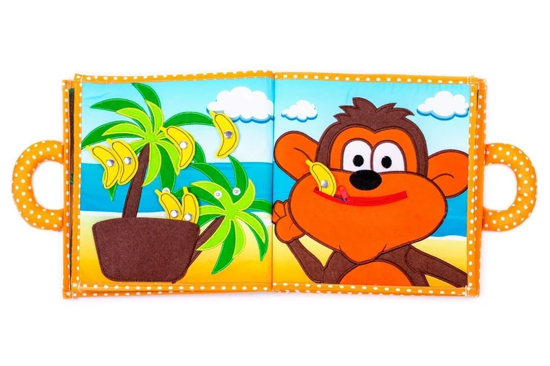 Livre d'éveil et activités Montessori - Singe