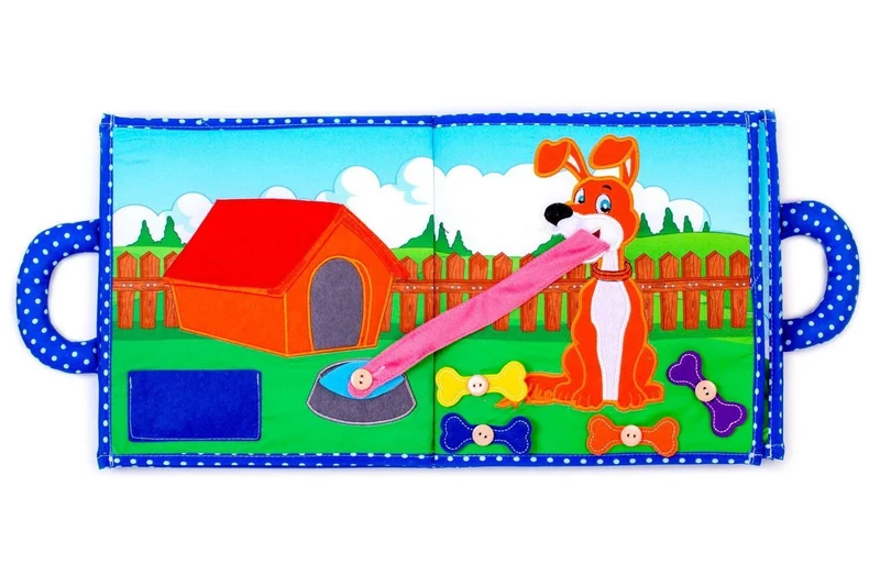 Livre d'éveil et activités Montessori - Chiot