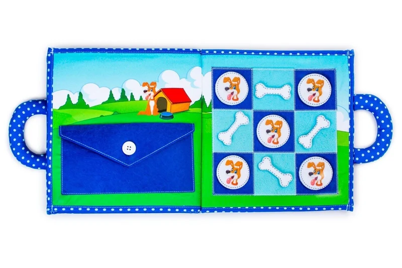 Livre d'éveil et activités Montessori - Chiot