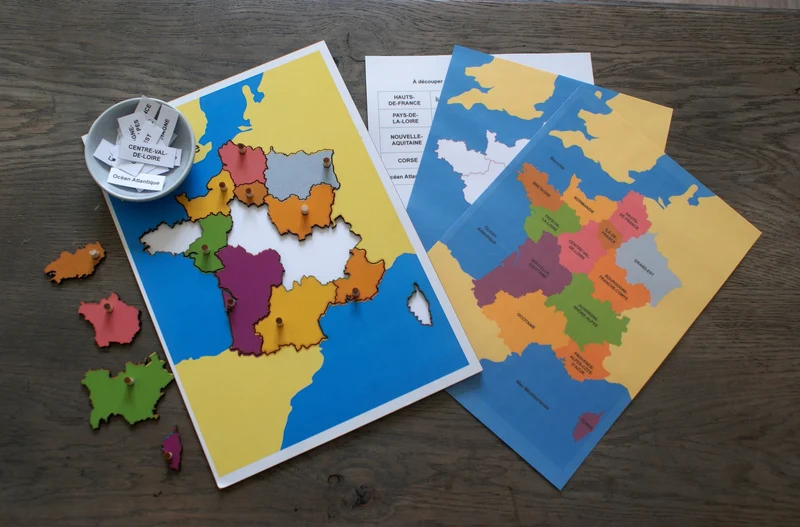 Puzzle de la France Montessori