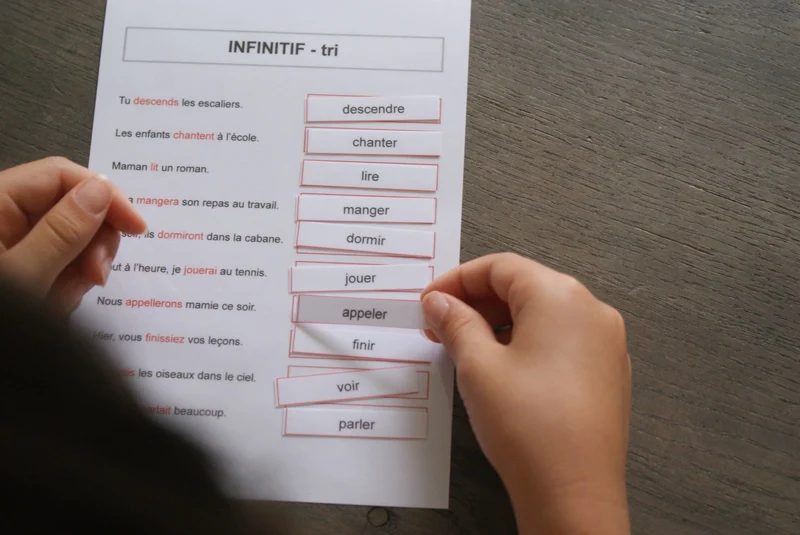 Conjugaison Montessori