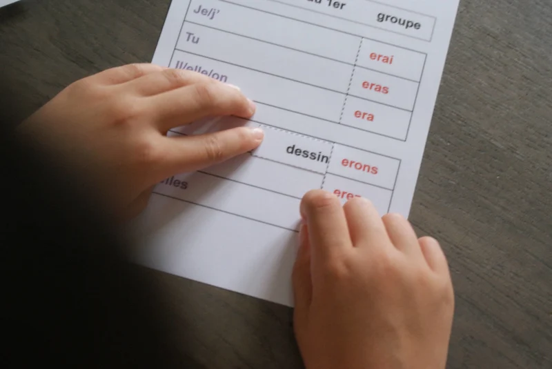 Conjugaison Montessori