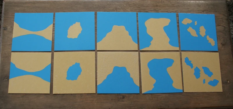 Formes géographiques rugueuses Montessori
