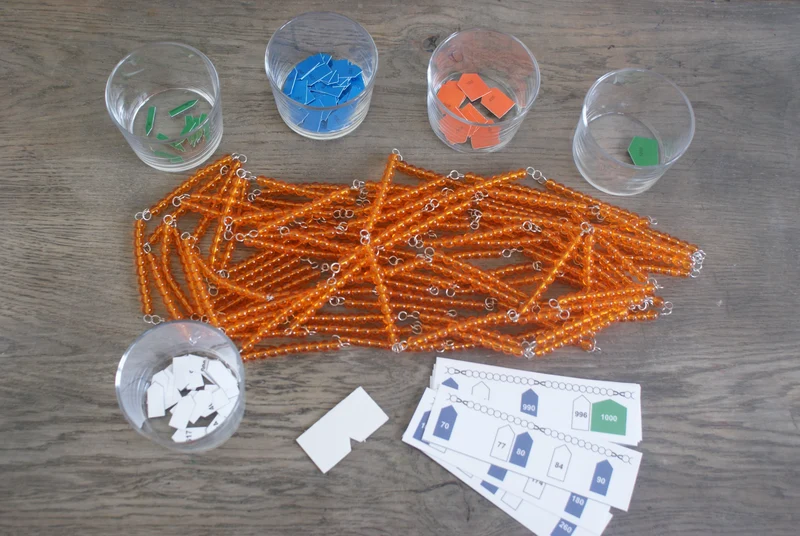 Chaîne de 1000 perles Montessori