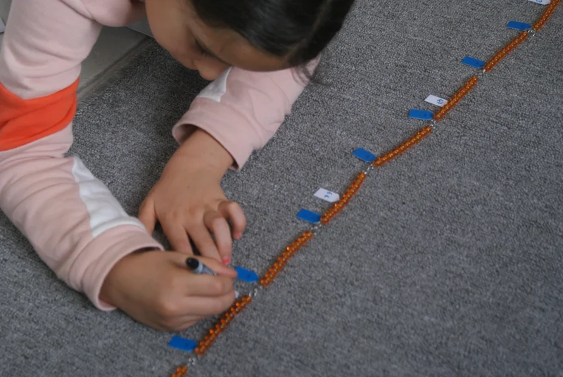 Chaîne de 1000 perles Montessori