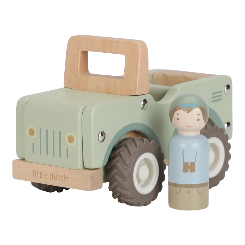 Voiture de safari avec figurine Safari Friends – jouet en bois enfant