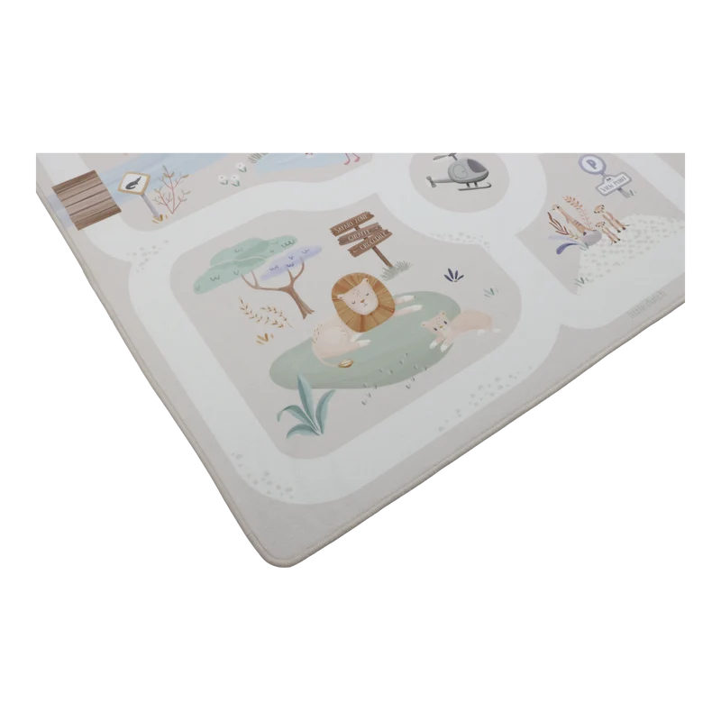 Tapis de jeu pour voiture Safari Friends – tapis circuit enfant