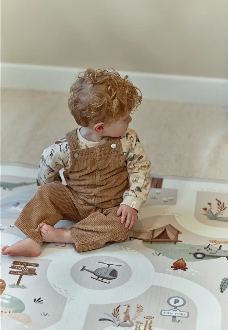 Tapis de jeu pour voiture Safari Friends – tapis circuit enfant