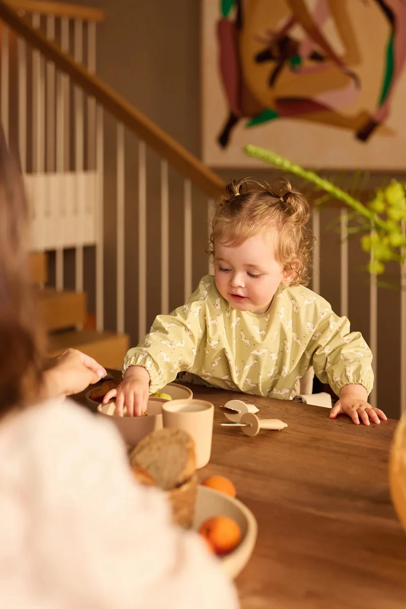 Couverts d'apprentissage en silicone et acier inoxydable - Jollein Natural