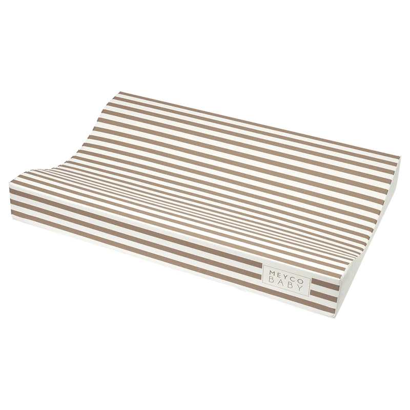 Matelas à langer rayé beige et ivoire 50 x 70 cm - Meyco Baby