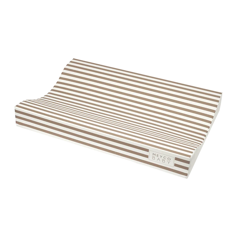 Matelas à langer rayé beige et ivoire 50 x 70 cm - Meyco Baby