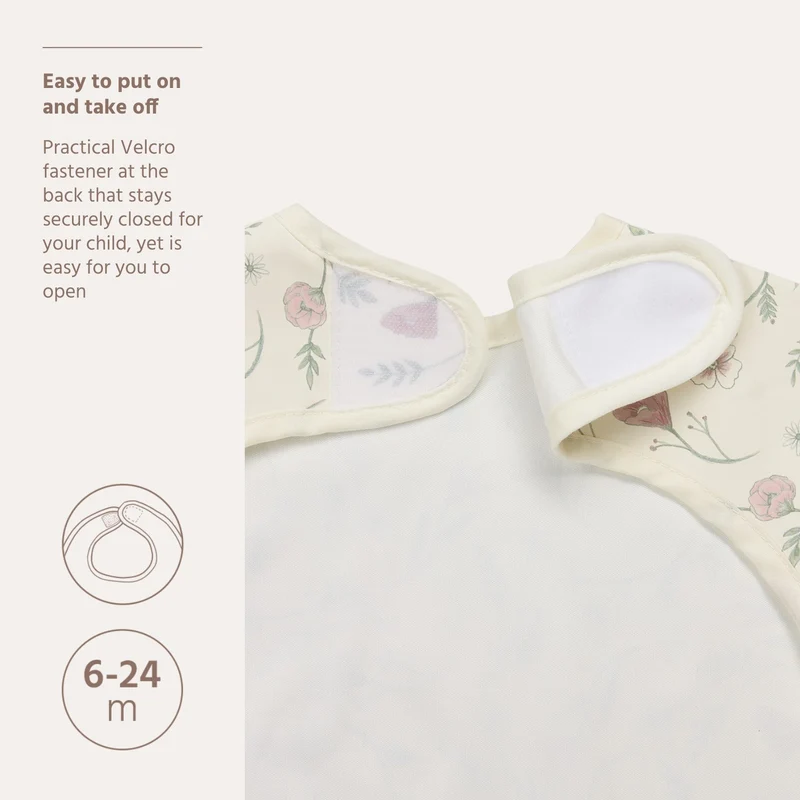 Bavoir à manches courtes fleuri imperméable 9 à 18 mois - Meyco Baby