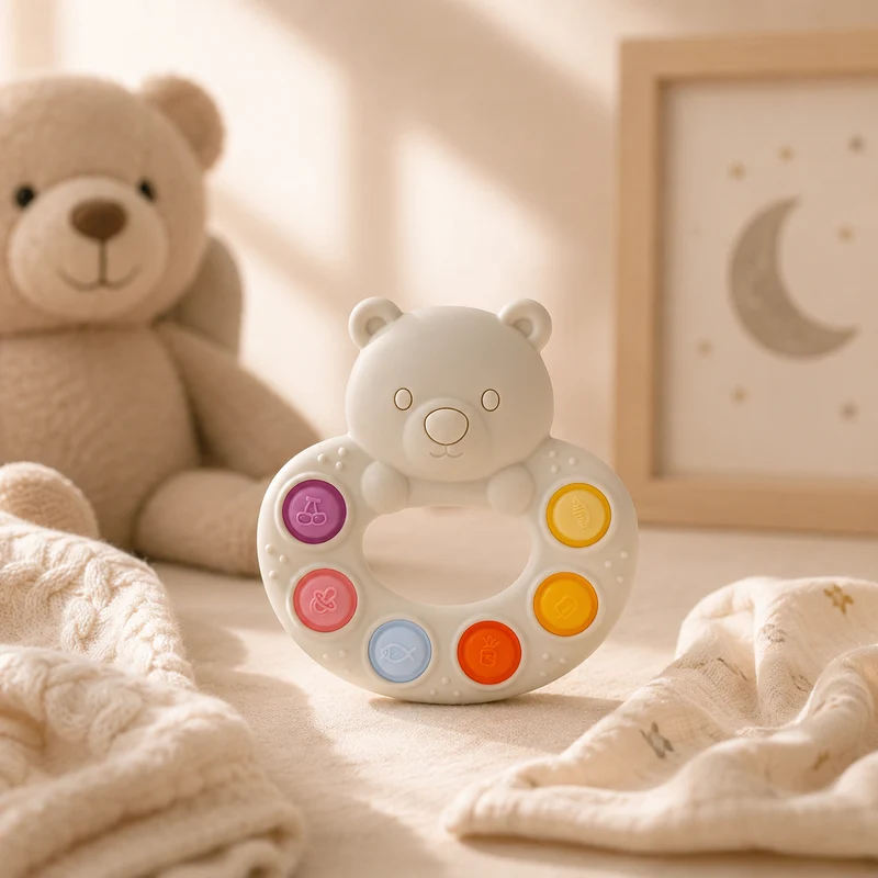 Jouet pop-it Silicone ours multicolore