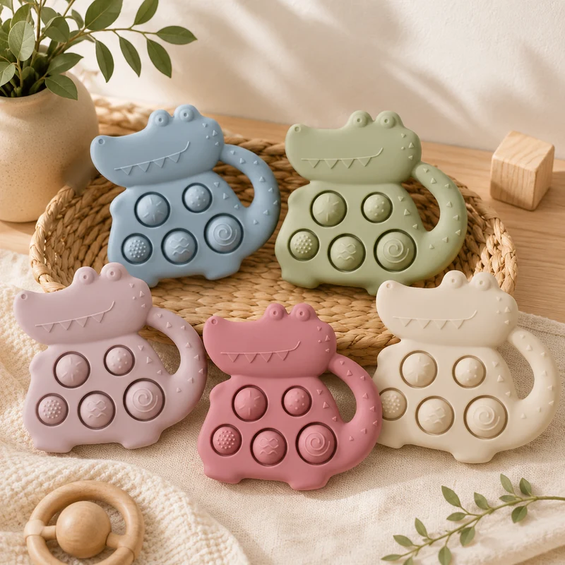 Jouet pop-it Silicone crocodile