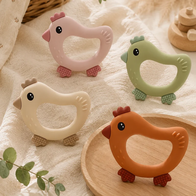 Anneau de dentition Poule en silicone - gmlb