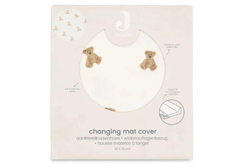 Housse de matelas à langer Mini Teddy Bear – 50 x 70 cm – Jollein