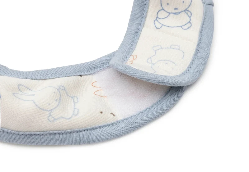 Lot de 5 bavoirs imperméables Miffy Moments cloudy blue – Jollein