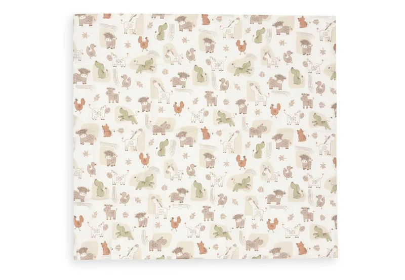 Lot de 3 langes en gaze de coton 70 x 70 cm – Barn Buddies – Jollein