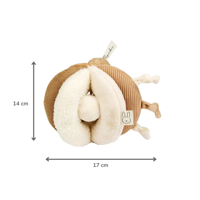 Balle d’activités Lapidou – 17 cm – Sable – Nattou