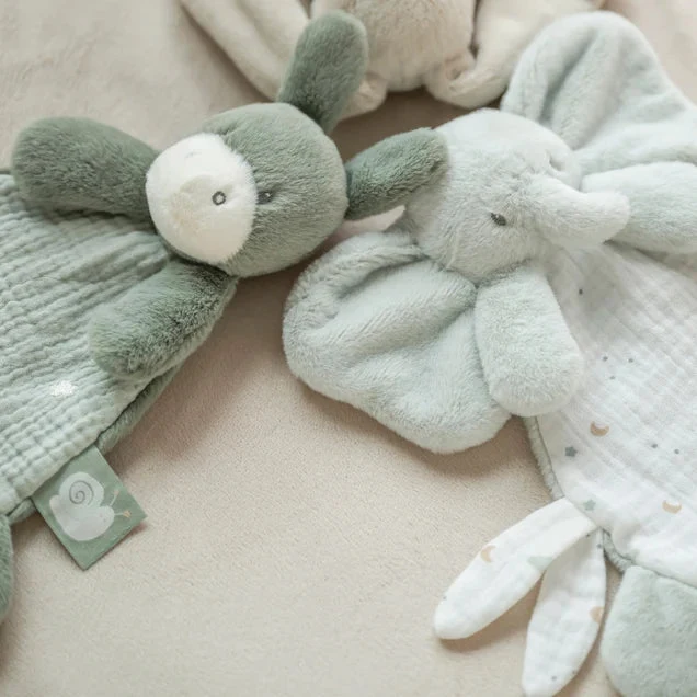 Mini doudou Âne LouLou – 25 cm – Vert tilleul – Nattou
