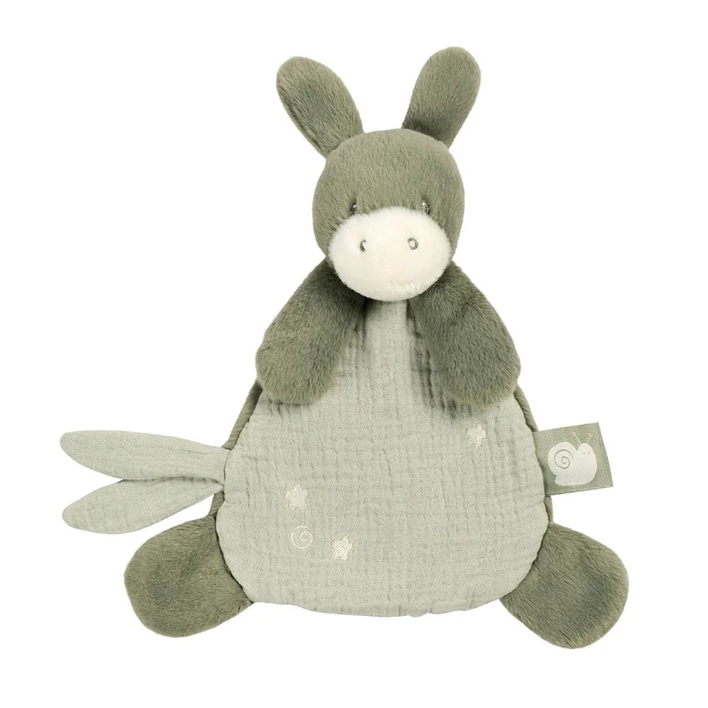 Mini doudou Âne LouLou – 25 cm – Vert tilleul – Nattou